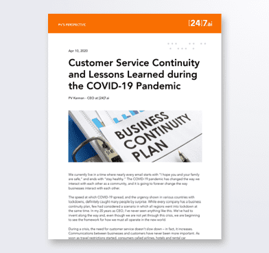 Customer Service Continuity and Lessons Learned during the COVID-19 Pandemic